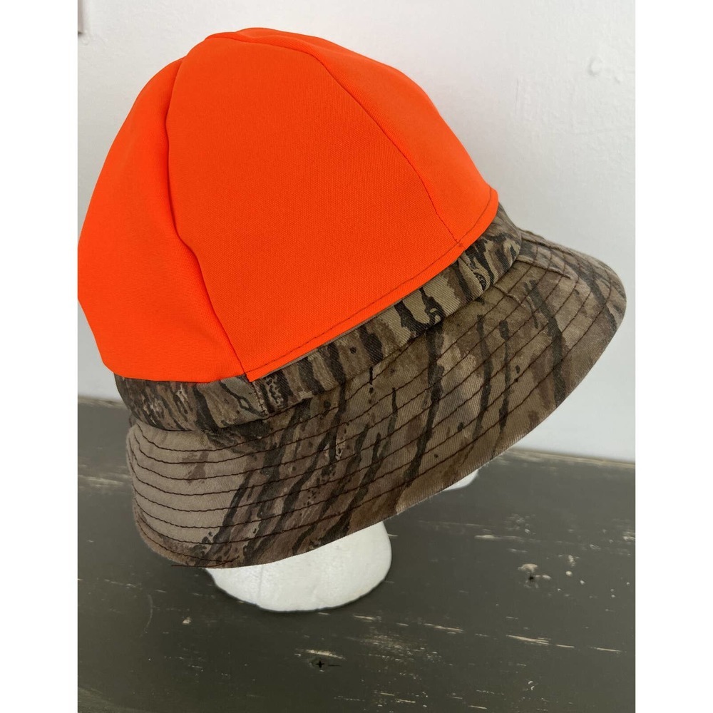 Rudy Duck Apparel Co. Real Tree Camo Blaze Orange Thinsulate Hat Cap Ear Flaps View 4